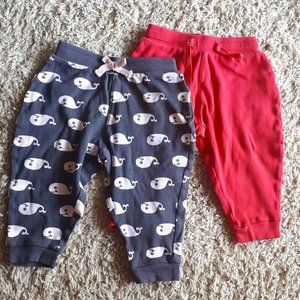 Europe Joggers red brown baby girl size 12-18M NEW